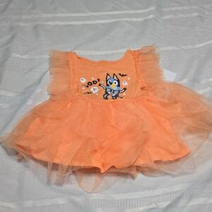 Orange Halloween Bluey Dress
